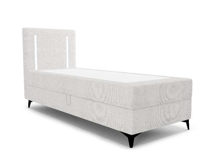 Jednolůžková postel 80 cm Ortega Bonell (šedá) (s roštem, s úl. prostorem) (s LED osvětlením)
