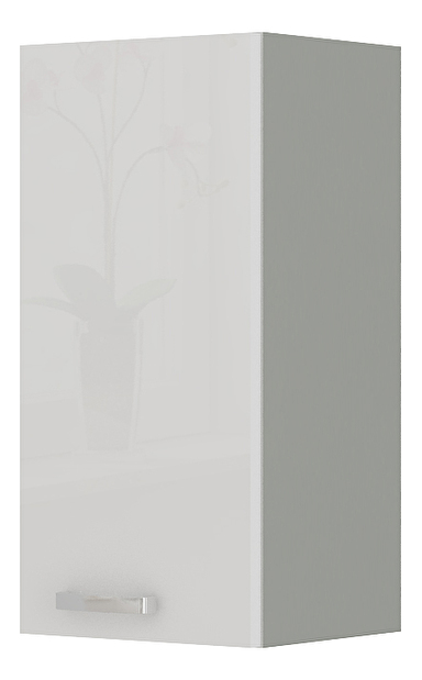 Horní kuchyňská skříňka Brunea 30 G-72 1F (šedá + lesk bílý)