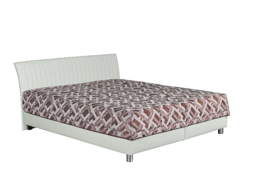 Manželská postel 180 cm Blanár Vinco (béžová + vzor Gary 7) (s roštem a matrací Nelly)