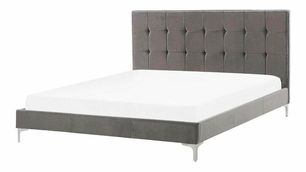 Manželská postel 140 cm Amar (šedá) (s roštem)
