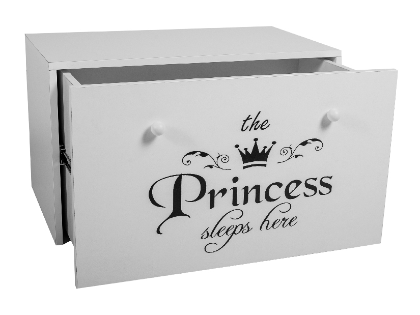 Úložný box pro děti Ione (bílá + princess)