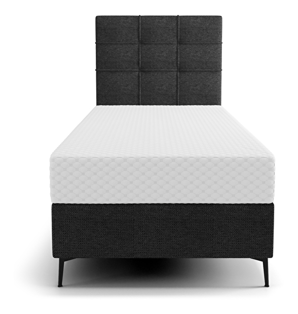 Jednolůžková postel 80 cm Infernus Bonell (černá) (s roštem, s úl. prostorem)