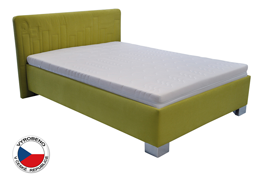 Jednolůžková postel 120 cm Blanár Dona (zelená) (s roštem)