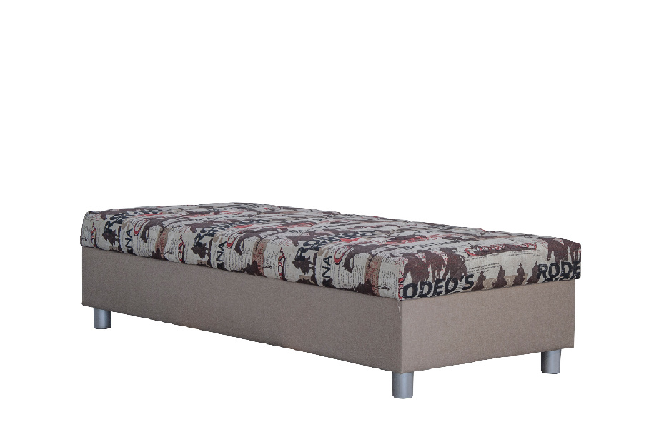 Jednolůžková postel (válenda) 90 cm Blanár Inez (světlehnědá + Rodeo 10) (s polyuretánovou matrací) (s úložným prostorem)