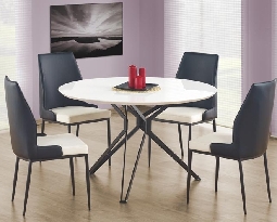 Jídelní stůl Phylis (pro 4 osoby) (bílá + tmavě šedá)