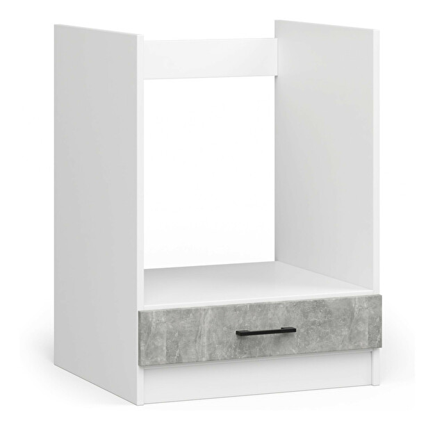 Dolní kuchyňská skříňka Ozara S60KU (bílá + beton)