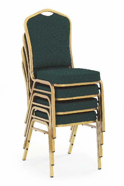 Jídelní židle K66 zlatá + zelená