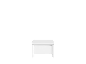 Noční stolek BRW Kaspian KOM1S (bílá + bílá matná)
