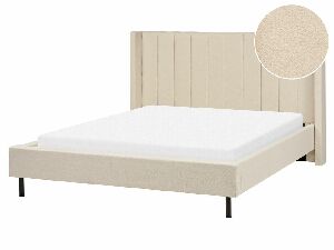 Manželská postel 160 cm Vue (béžové buklé) (s roštem)