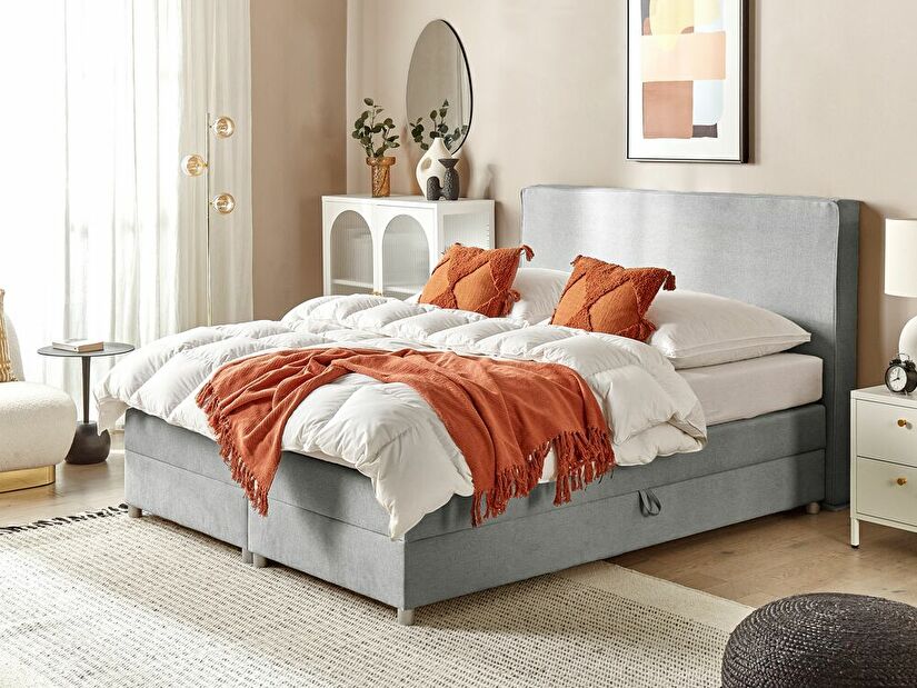 Manželská postel 180 cm Minza (šedá)