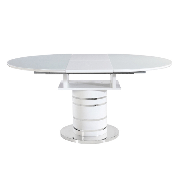 Jídelní stůl Zamon (pro 4-6 osob) (lesk bílý) *výprodej