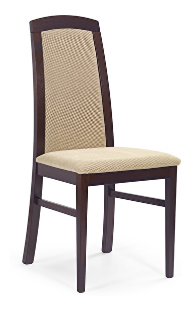 Jídelní židle Dominik Ořech tmavý + béžová