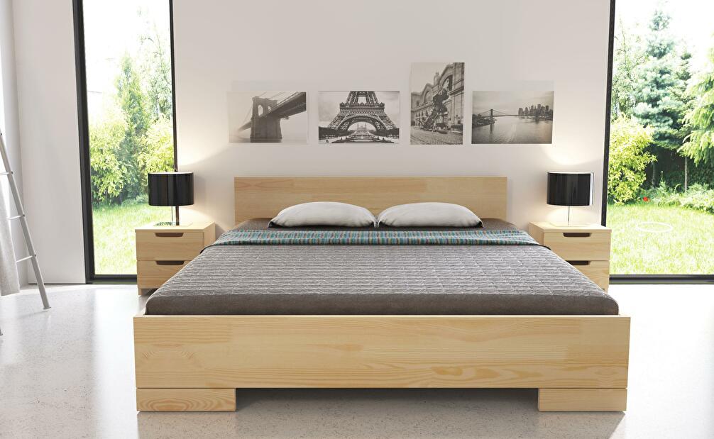 Manželská postel 160 cm Naturlig Stalander Maxi Long ST (borovice) (s roštem a úl. prostorem)