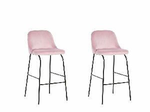 Set 2 ks. barových židlí NEKKE (růžová)