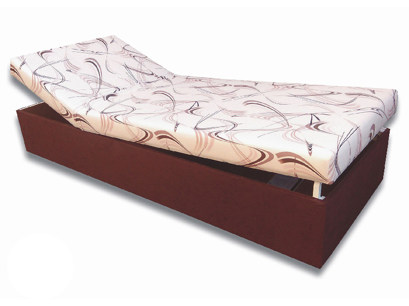 Jednolůžková postel (válenda) 90 cm Darcy (Tmavohnědá 40 + Sand 10)