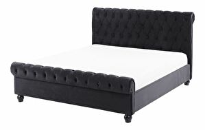 Manželská postel 140 cm ARCHON (s roštem) (černá)