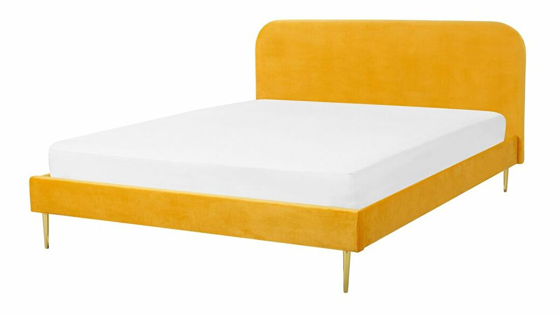 Manželská postel 140 cm Faris (žlutá) (s roštem)