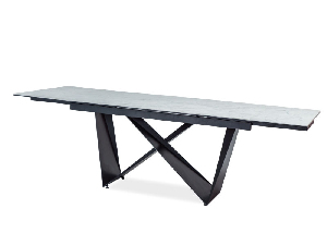 Rozkládací jídelní stůl 160-240 cm Carmon (bílá + černá) (pro 8 a více osob)