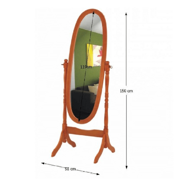 Stojanové zrcadlo Caroline (třešeň) *výprodej