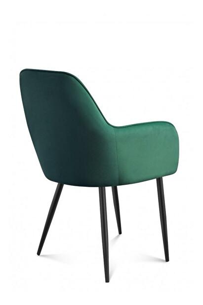 Jídelní židle Pamper 6 (tmavě zelená)