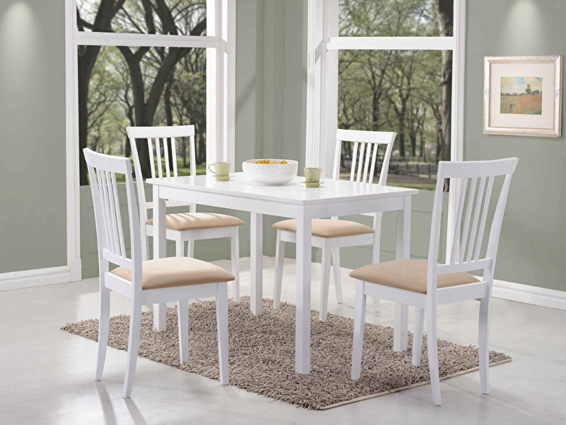 Jídelní stůl Fiord (bílá) (pro 4 osoby) *výprodej