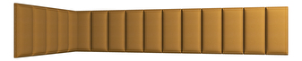 Set 16 čalouněných panelů Quadra 100x220x50 cm (hořčicová)