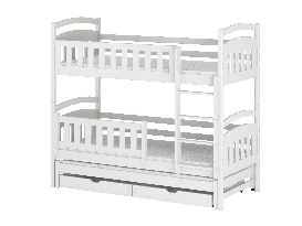 Dětská postel 90 cm BLAIR (s roštem a úl. prostorem) (bílá)