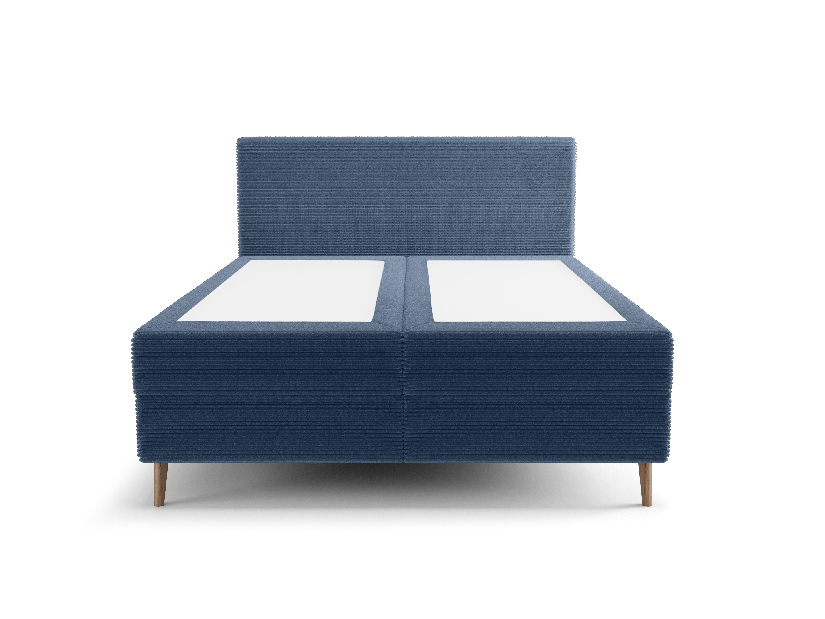 Manželská postel 180 cm Napoli Comfort (modrá) (s roštem, s úl. prostorem)