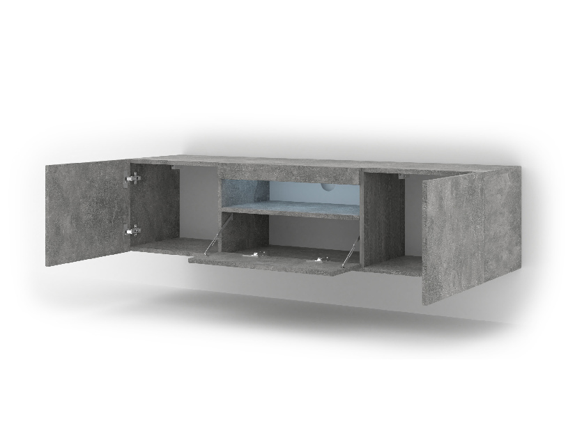 TV stolek/skříňka Aurora (šedá) (LED)