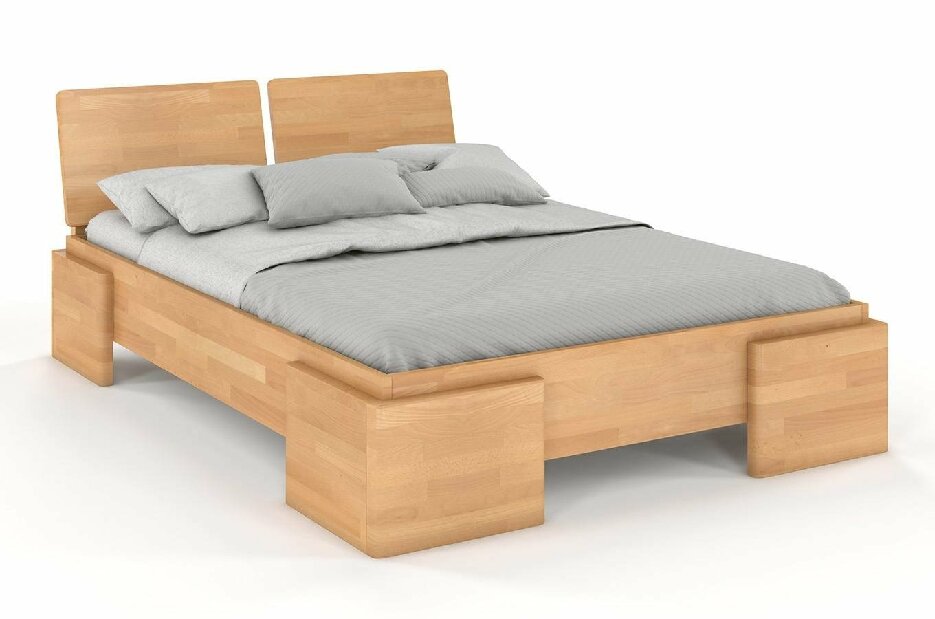 Manželská postel 180 cm Naturlig Jordbaer High (buk)