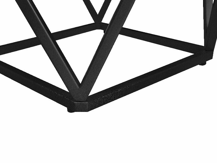 Konferenční stolek Magna (bílá) (černé nohy)