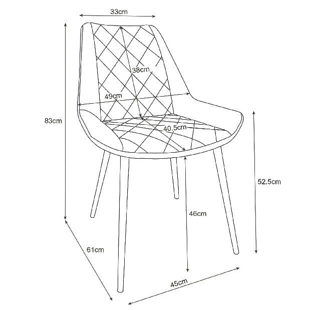 Jídelní židle Sariel III (šedá)
