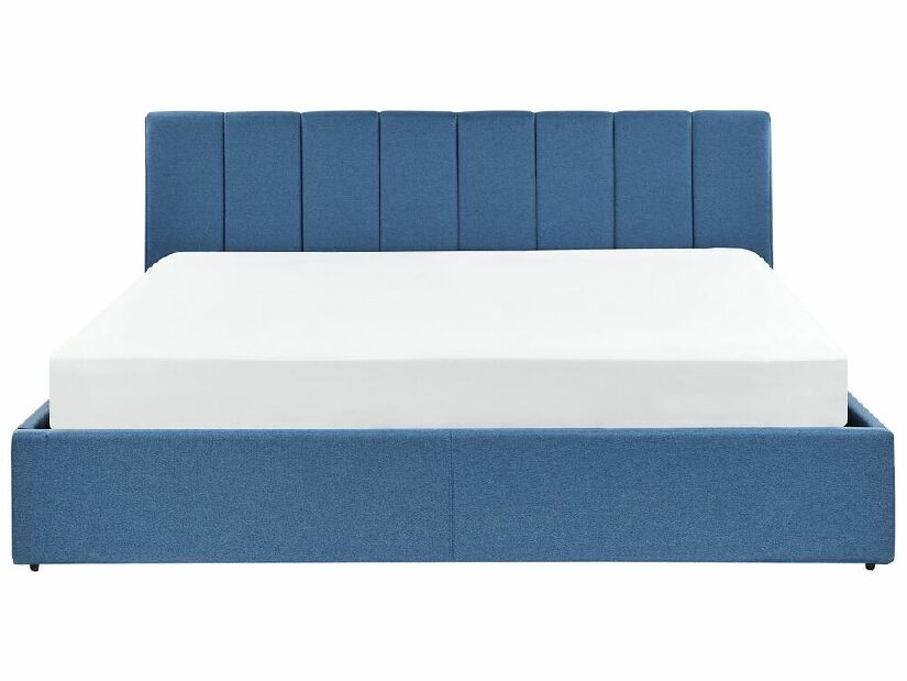Manželská postel 180 cm Dabria (modrá) (s roštem) (s úl. prostorem)