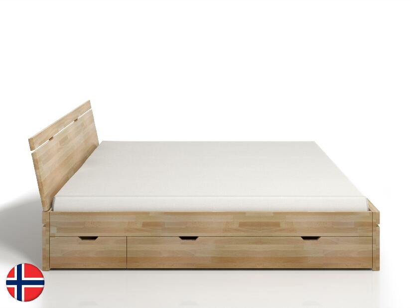 Jednolůžková postel 120 cm Naturlig Bavergen Maxi DR (buk) (s roštem a úl. prostorem)