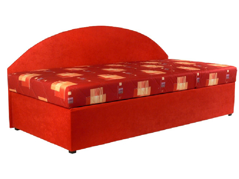 Jednolůžková postel (válenda) 90 cm Kacy (s molitanovou matrací) (P)