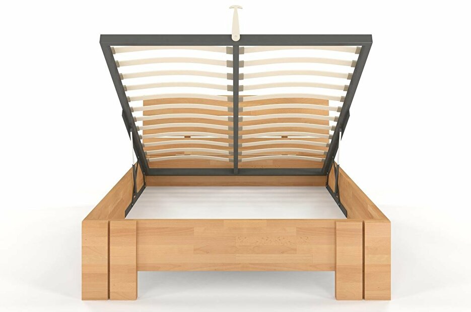 Manželská postel 180 cm Naturlig Tosen High BC (buk)