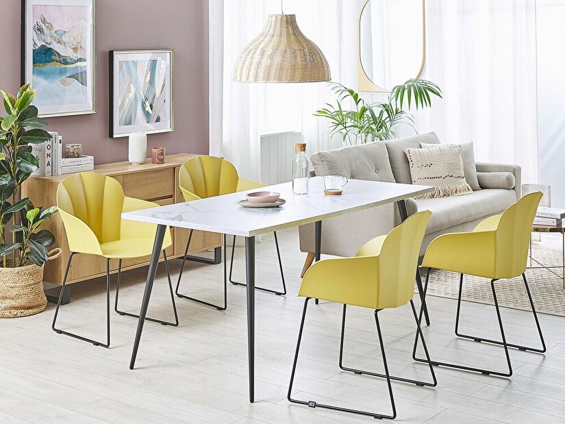Set 2 ks. jídelních židlí SYVVA (žlutá)