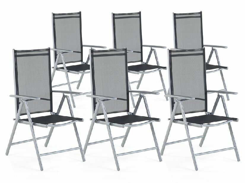 Set 6ks. židlí Campania (černá)
