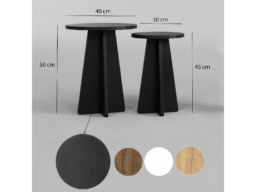 Set 2 ks konferenčních stolků Madeline 3 (černá)