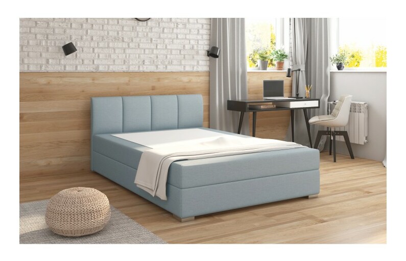 Jednolůžková postel Boxspring 120 cm Rhoni (mentolová) (s roštem, matrací a úl. prostorem) *výprodej