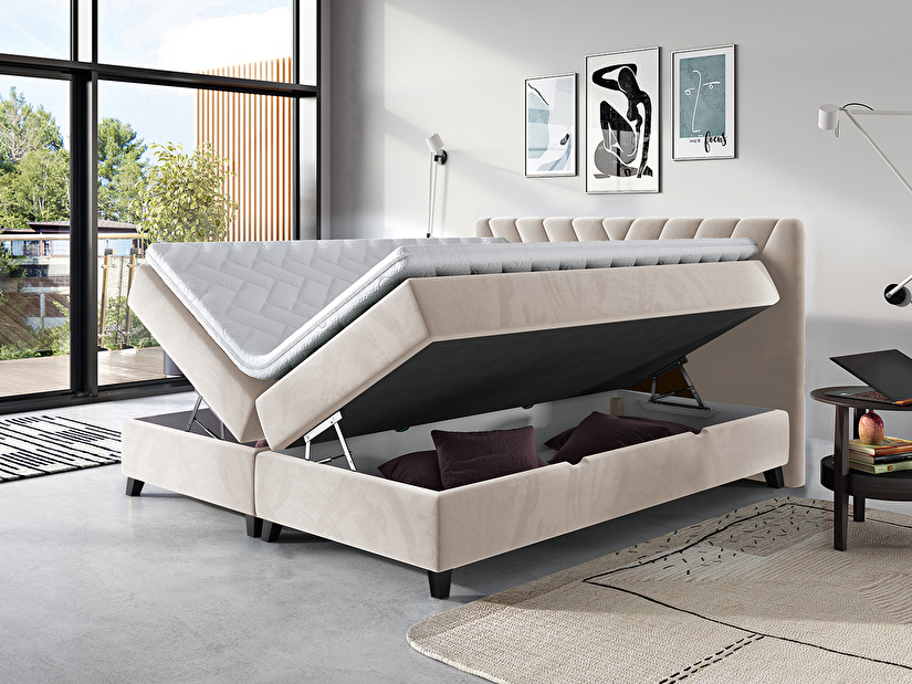 Kontinentálni postel 160 cm Ankara (šedá) *výprodej