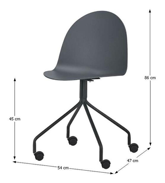 Kancelářská židle Bruna (tmavě šedá)