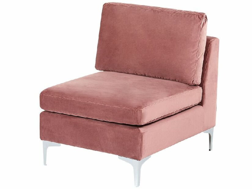 Rohová sedací souprava s taburetkou Eldridge (růžová) (P)