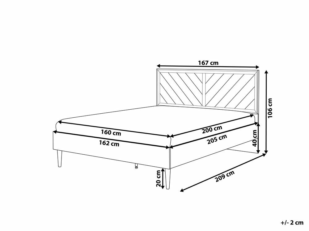 Manželská postel 160 cm MILLET (s roštem a LED osvětlením) (tmavé dřevo)