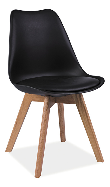 Jídelní židle Aste (černá + dub) *výprodej