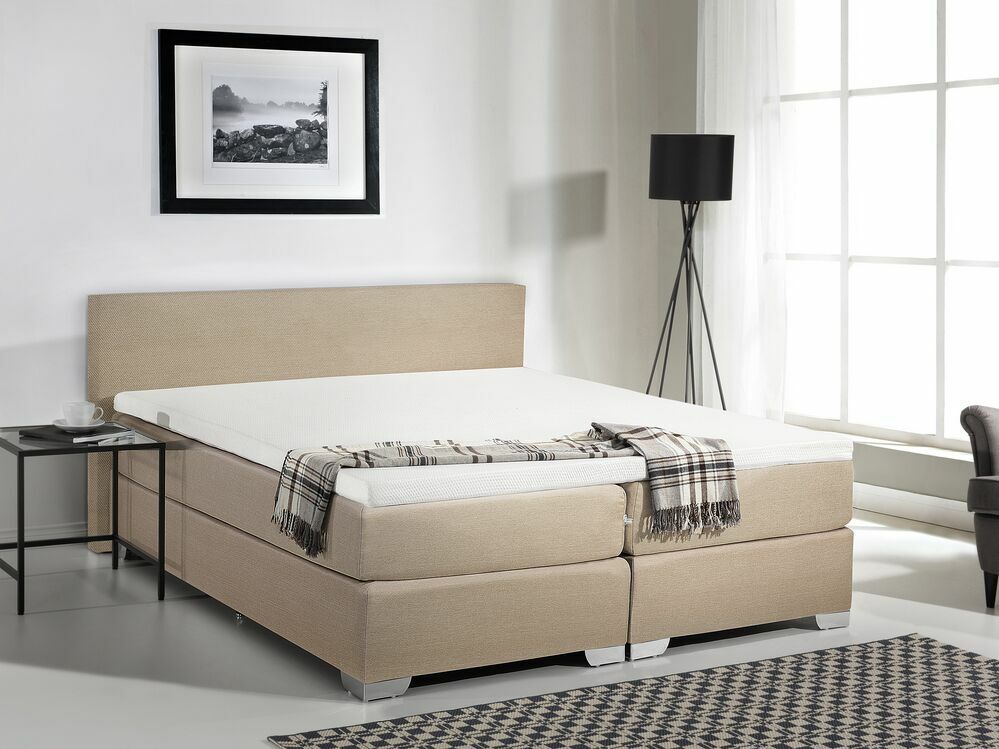 Manželská postel Boxspring 180 cm PREMIER (s matracemi) (béžová)