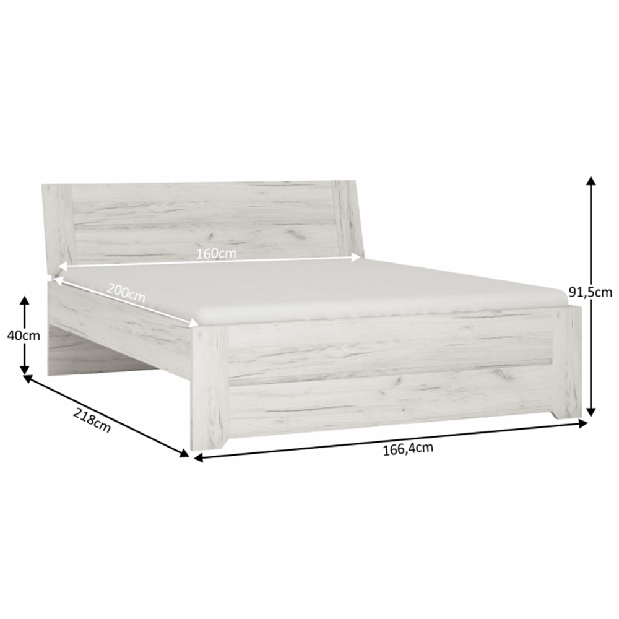 Manželská postel 160 cm Adamus Typ 92