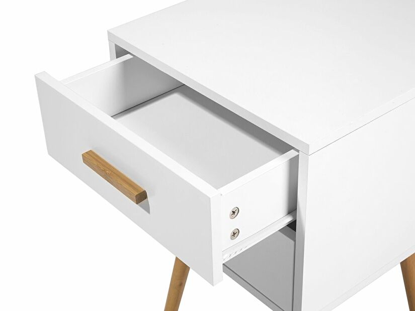 Noční stolek Alberta (bílá) menší (2 zásuvky)