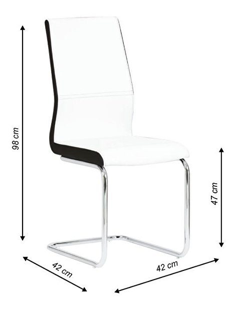 Jídelní židle Nacton (bílá + černá) *výprodej