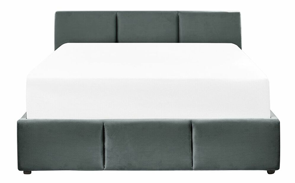 Manželská postel 140 cm Belize (tmavě šedá) (s roštem) (s úl. prostorem)
